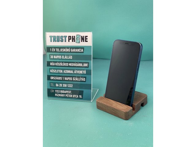 !! 1 ÉV GARANCIA !! iPhone 12 Mini Blue 64 GB – 4209 – 100% AKKU