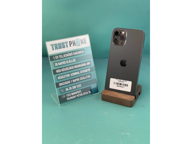 !! 1 ÉV GARANCIA !! iPhone 12 Pro Max Graphite 128 GB – BM20417 – 100% AKKU