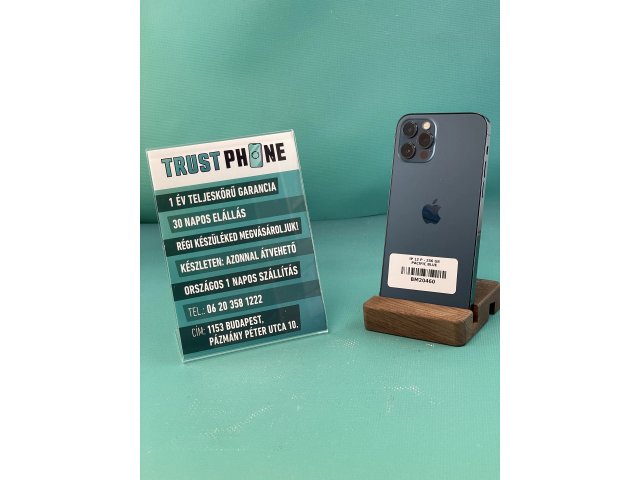 !! 1 ÉV GARANCIA !! iPhone 12 Pro Pacific Blue 256 GB – BM20460 – 100% AKKU