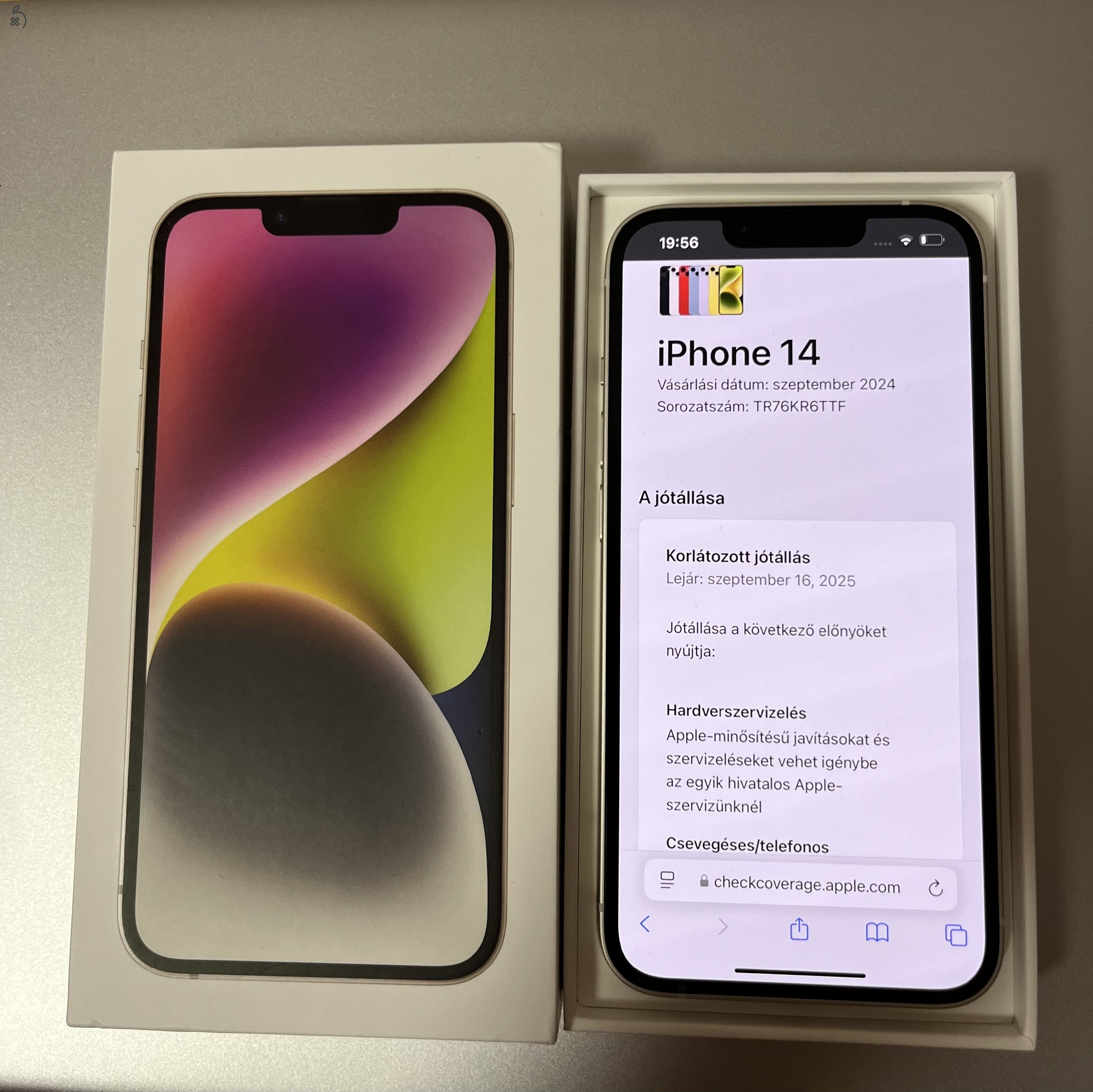 iPhone 14 128GB Új! Apple garancia: 2025.09.16.-ig!