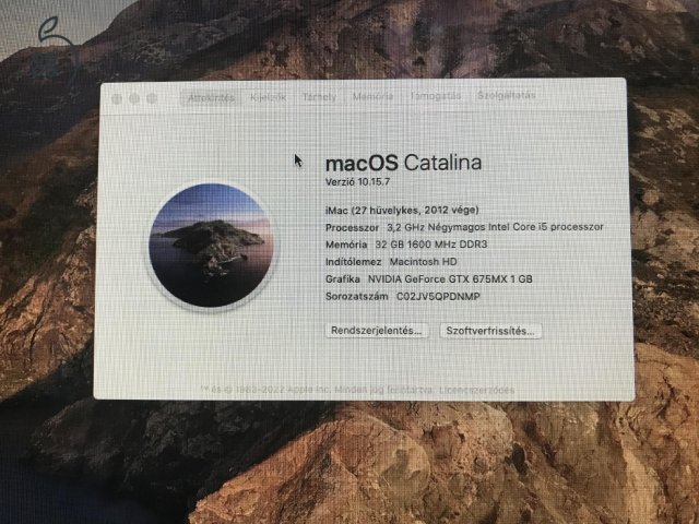 iMac 27 inch late 2012 core i5