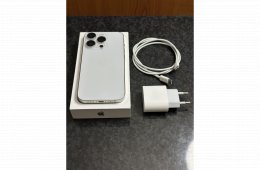 Apple Iphone 14 Pro, 128GB, Silver, kártyafüggetlen, 2025.10.06.-ig garanciális! ajándék adapter!