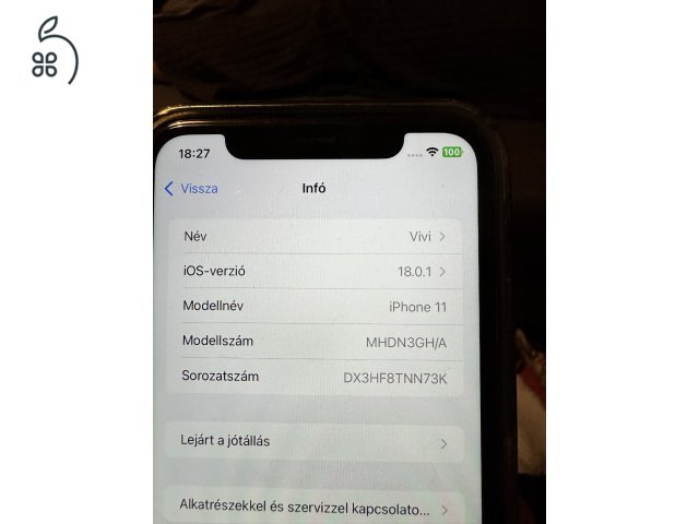 Eladó IPhone 11 128 Gb zöld kártyafüggetlen