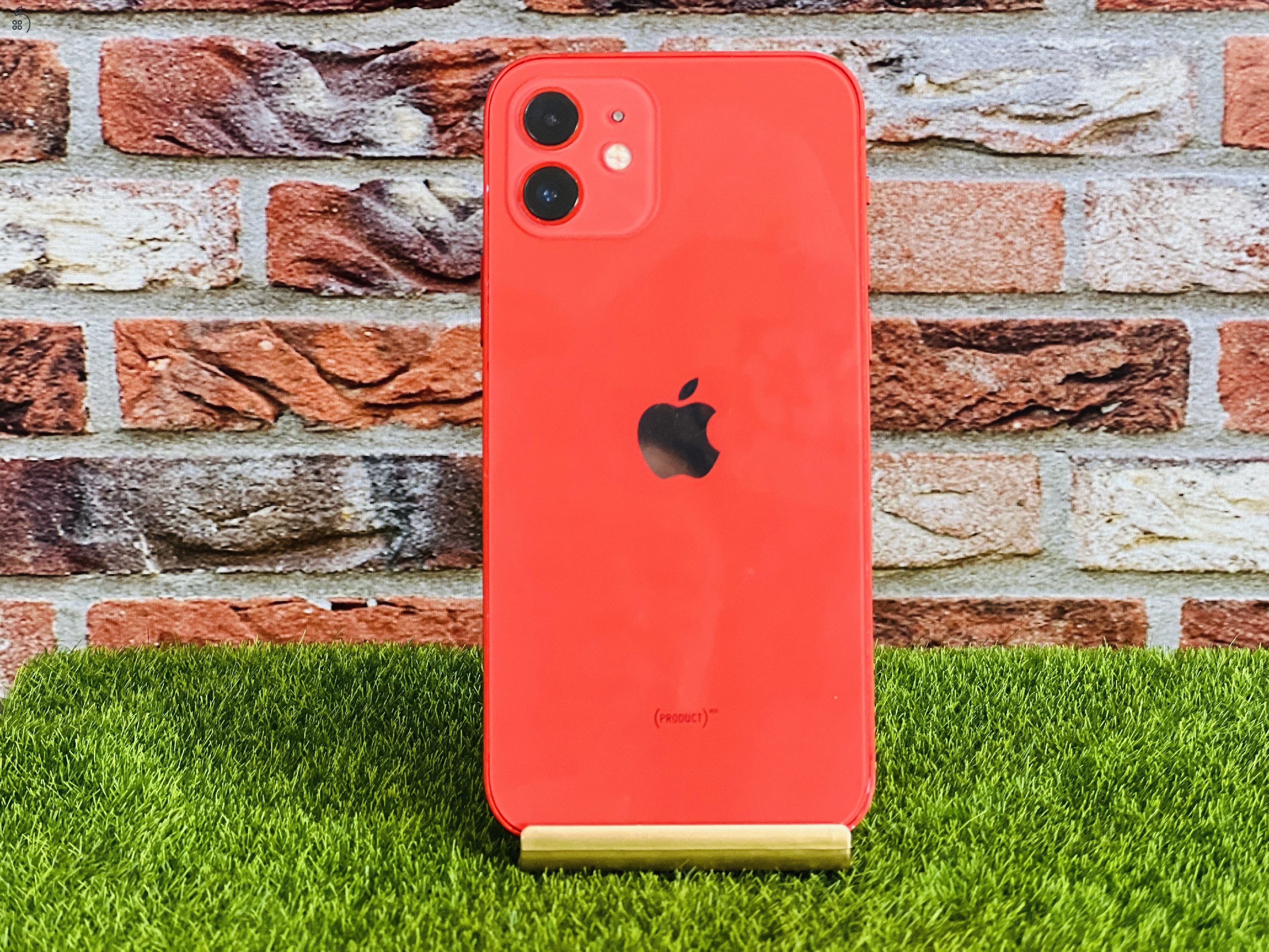 Eladó iPhone 12 64 GB PRODUCT RED 100% aksi szép állapotú - 12 HÓ GARANCIA - 174