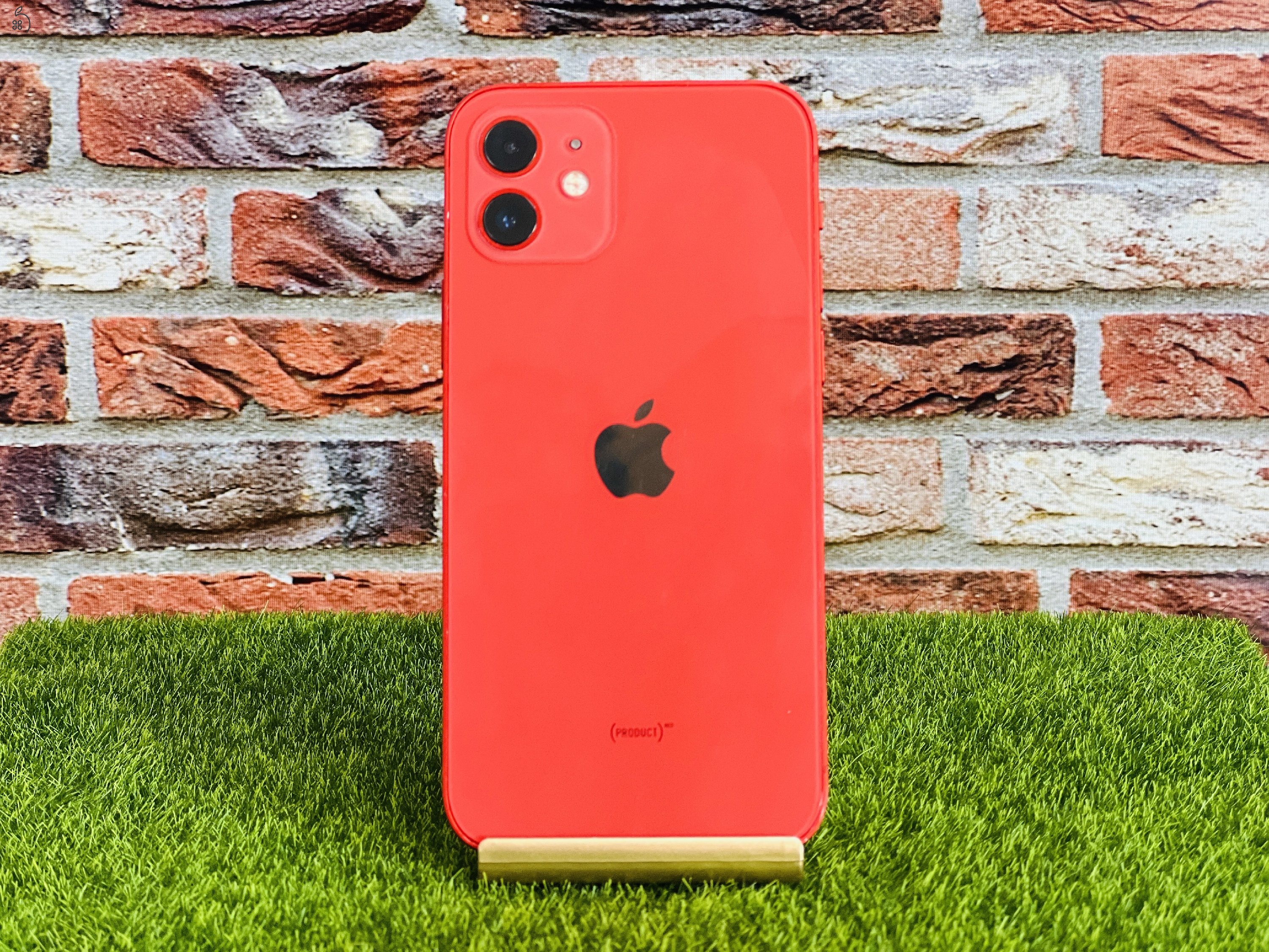 Eladó iPhone 12 64 GB PRODUCT RED 100% aksi szép állapotú - 12 HÓ GARANCIA - 174