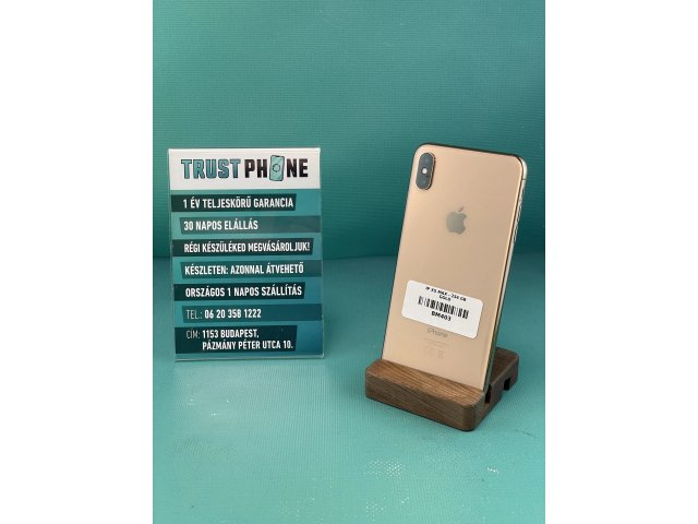 !! 1 ÉV GARANCIA !! iPhone XS Max Gold 256 GB – BM403 – 100% AKKU