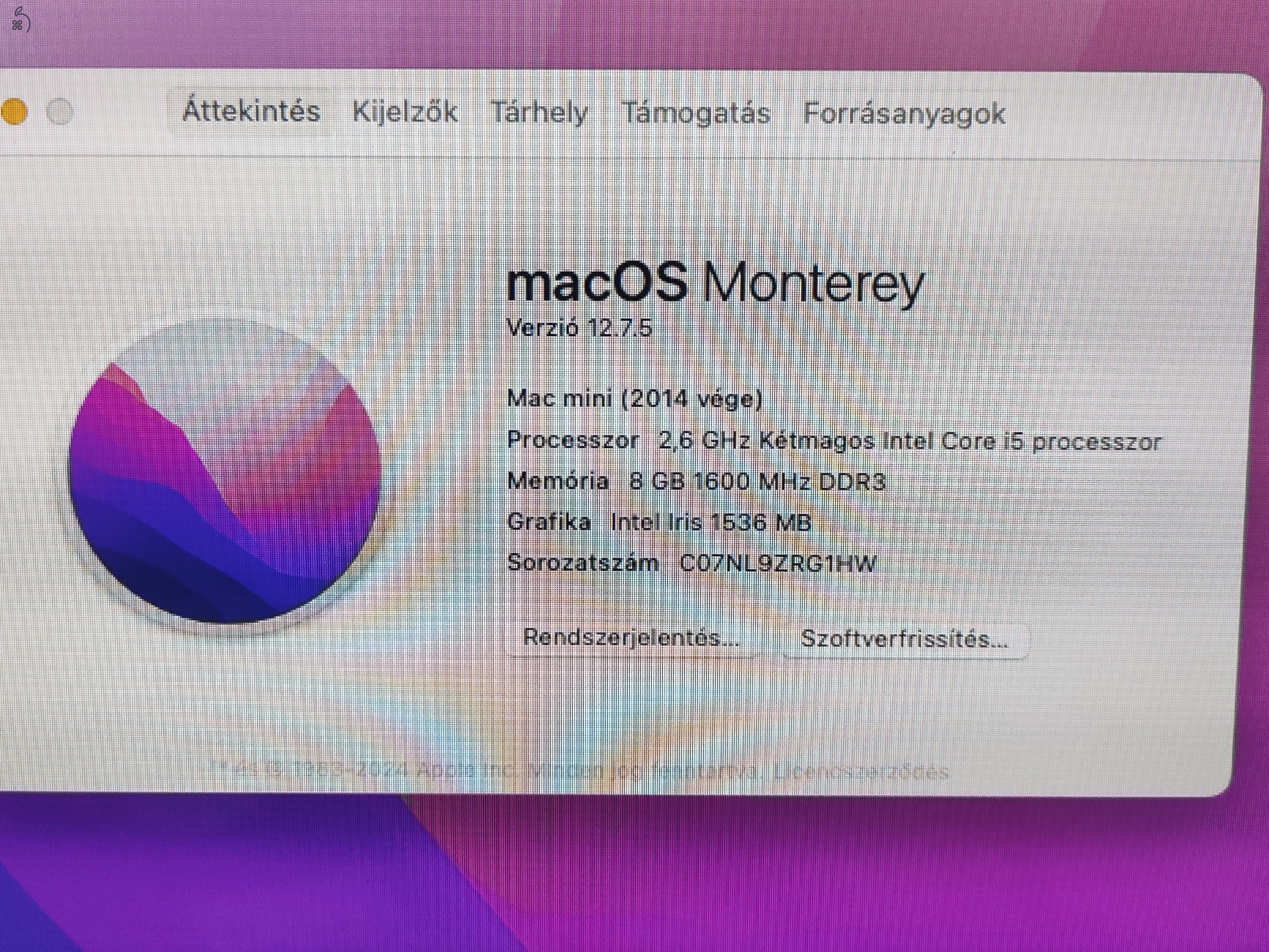 Apple Mac Mini Late 2014 8GB + SSD megkímélt