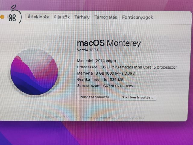 Apple Mac Mini Late 2014 8GB + SSD megkímélt