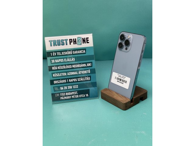 !! 1 ÉV GARANCIA !! iPhone 13 Pro Blue 128 GB – BM20588 – 100% AKKU