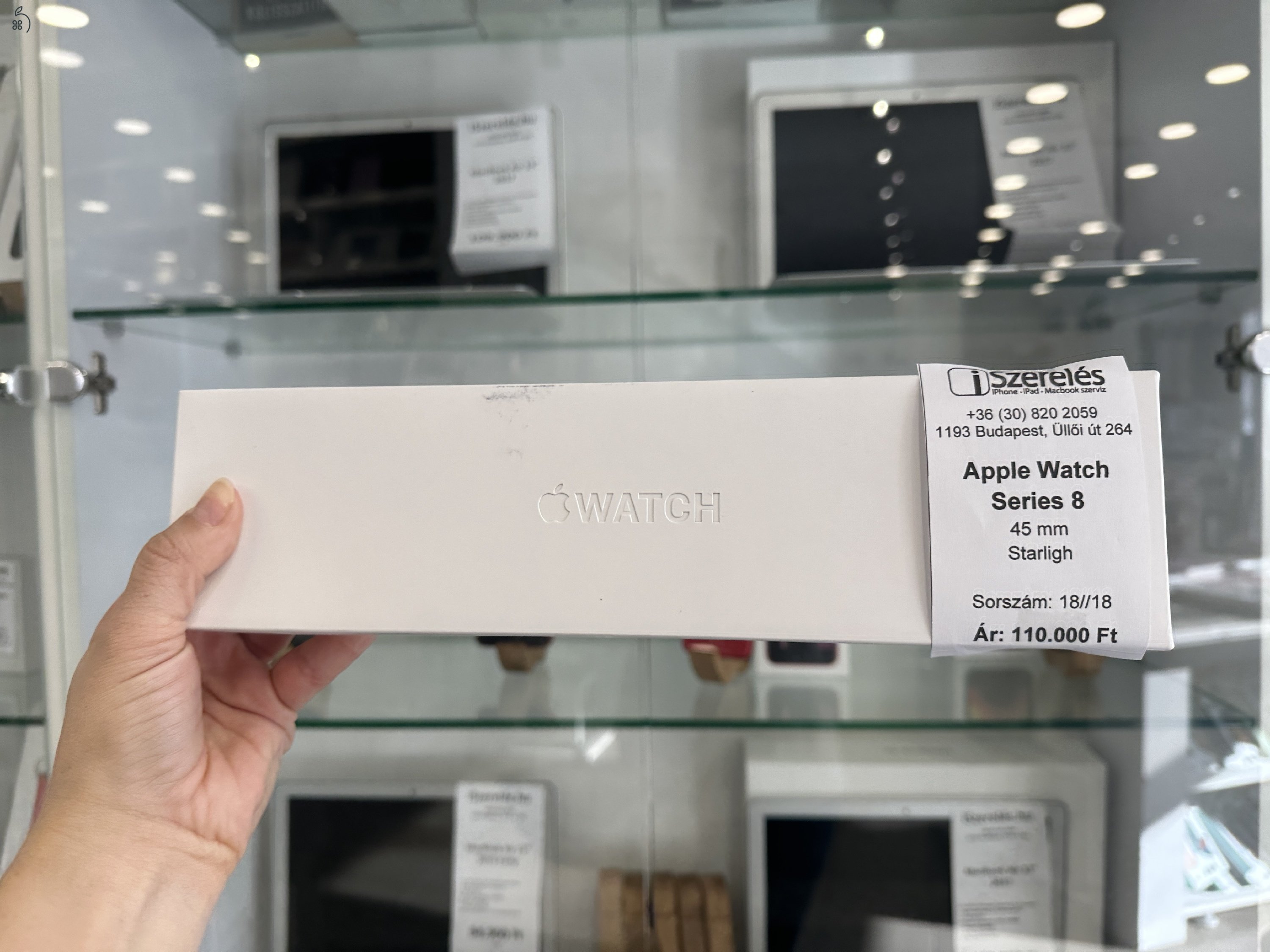 Apple Watch Series 8 45 mm starlight garanciával (18/18)