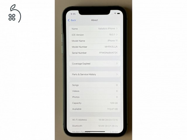 Újszerű IPHONE 11 128 Gb on sale 