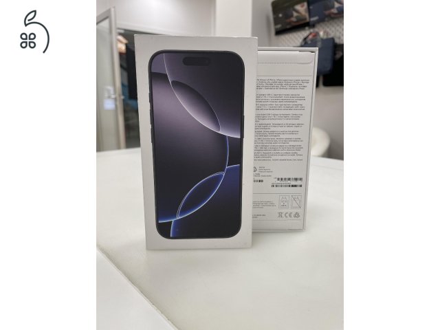 Új Bontatlan! iPhone 16 Pro Max 256GB Black Titanium 27%Áfás számla! + Beszámítás 