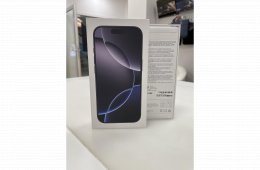 Új Bontatlan! iPhone 16 Pro Max 256GB Black Titanium 27%Áfás számla! + Beszámítás 