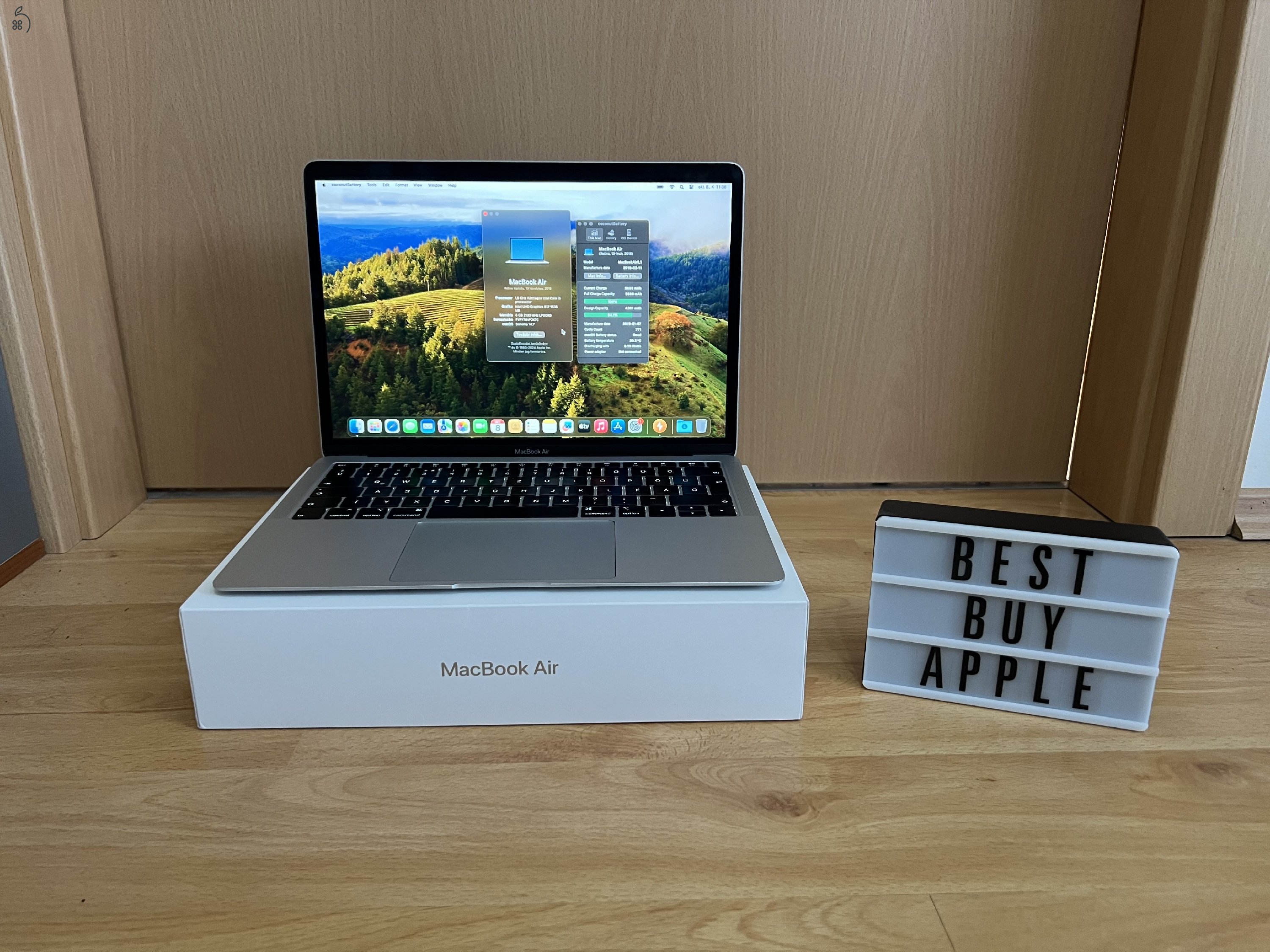 2018 Retina MacBook Air 13 / i5 1.6GHz / 8GB / 128GB SSD / Korrekt Áron Eladó ! ! !