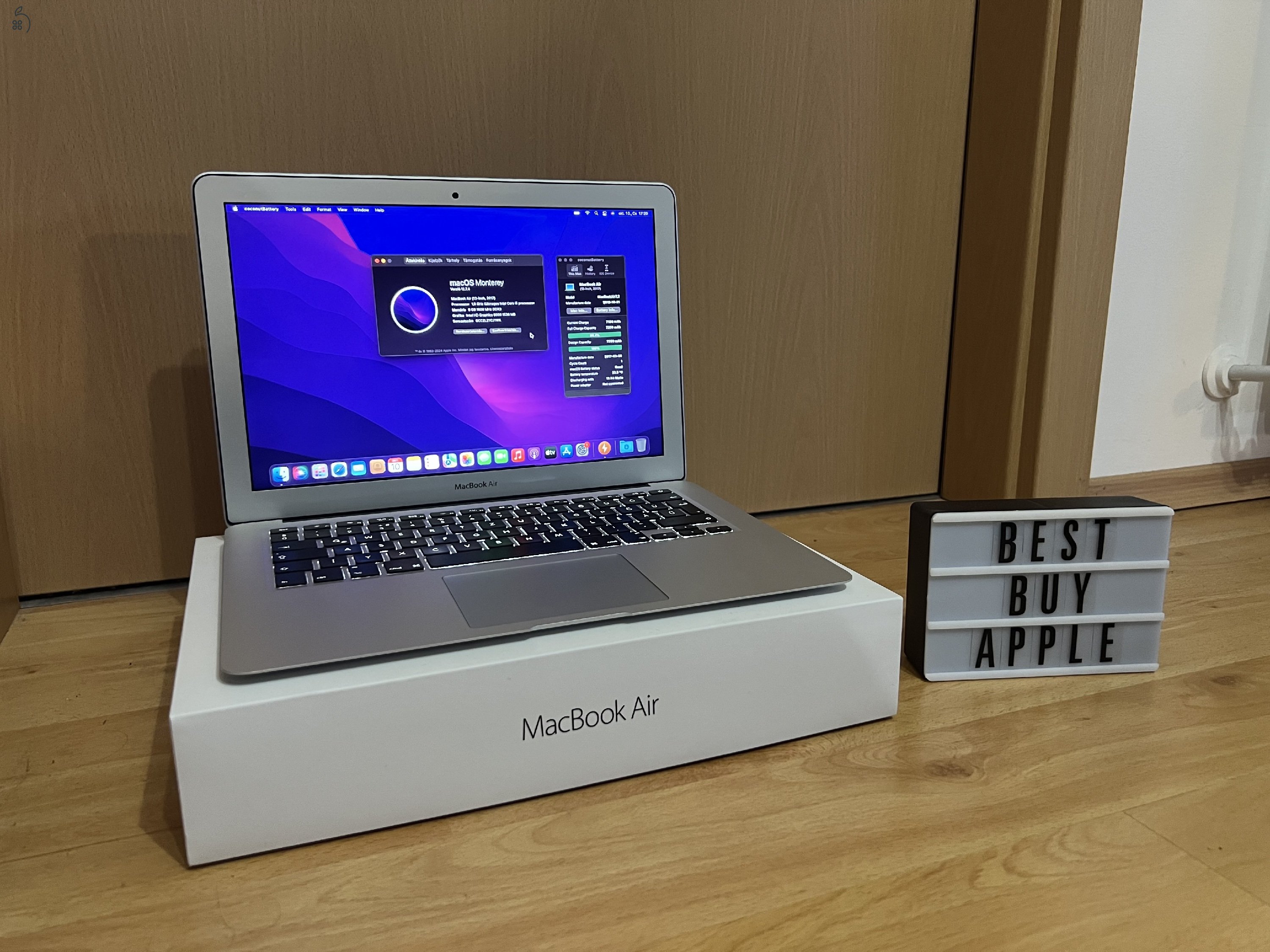 2017 MacBook Air 13 / i5 1.8 GHz / 8GB / 128GB SSD / Magyar / Új Aksi / Korrekt Áron Eladó ! ! !