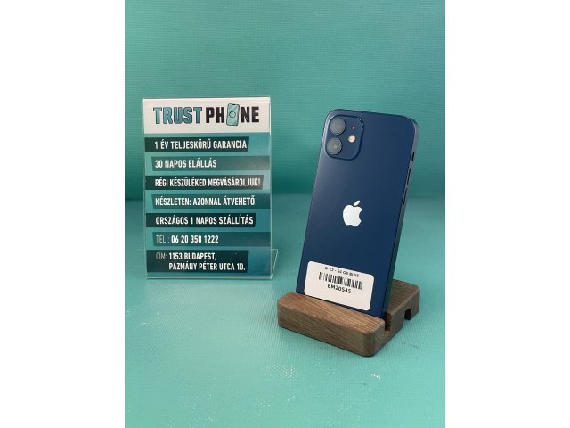 !! 1 ÉV GARANCIA !! iPhone 12 Blue 64 GB – BM20545 – 92% AKKU