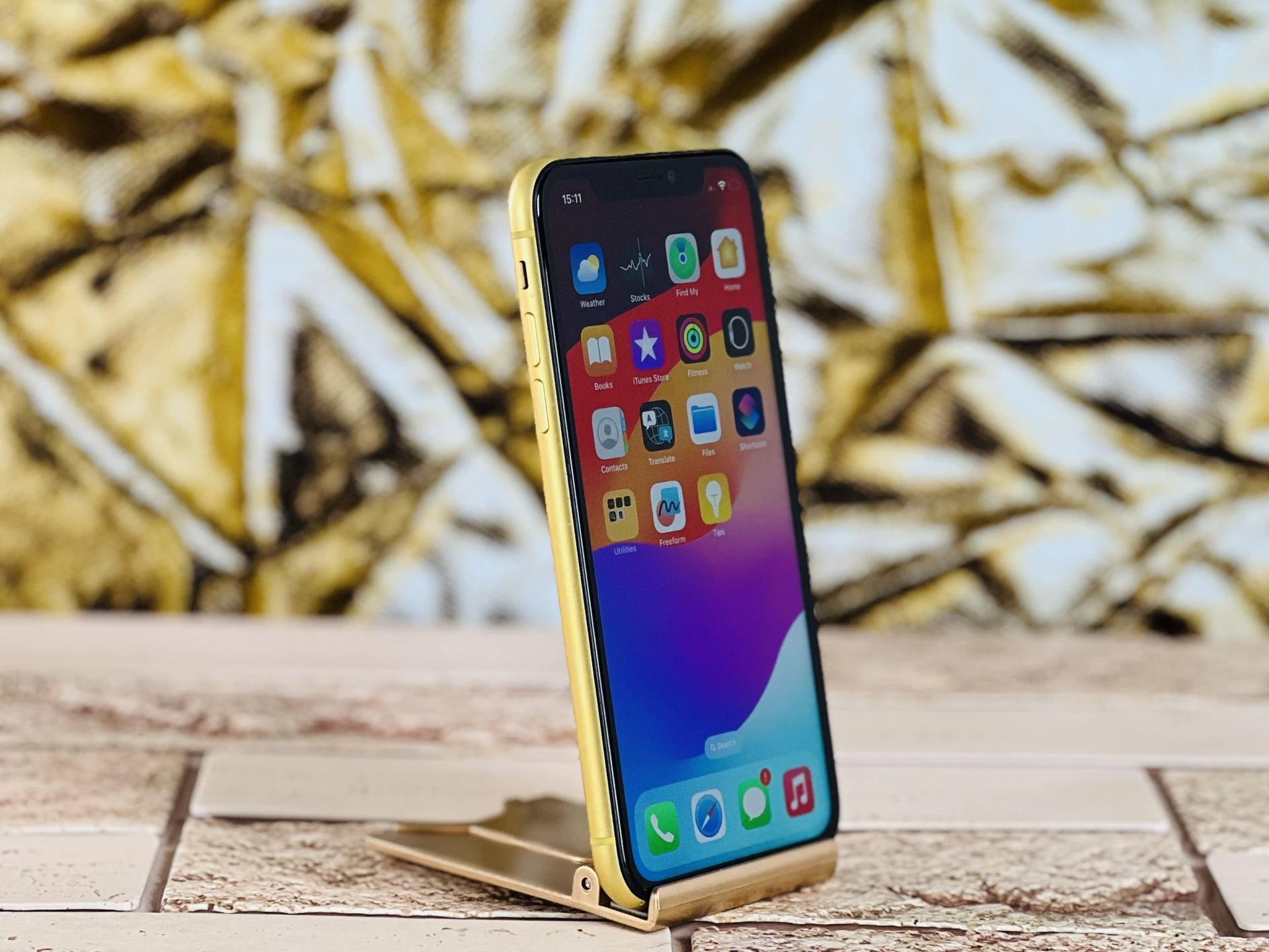  iPhone 11 128 GB Yellow 100% aksi szép állapotú - 12 HÓ GARANCIA