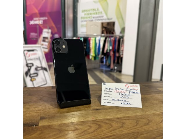 111. Apple iPhone 12 mini - 64 GB - Fekete