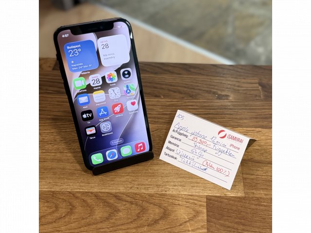 Apple iPhone 12 mini - 64 GB - Fekete - Akku 100% ( 109.)