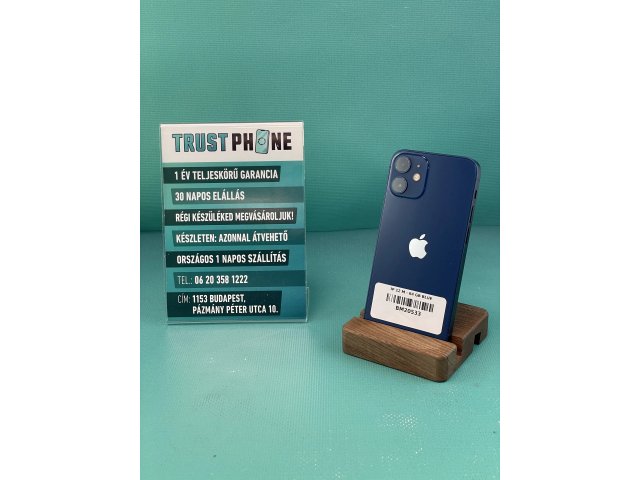 !! 1 ÉV GARANCIA !! iPhone 12 Mini Blue 64 GB – BM20533 – 100% AKKU