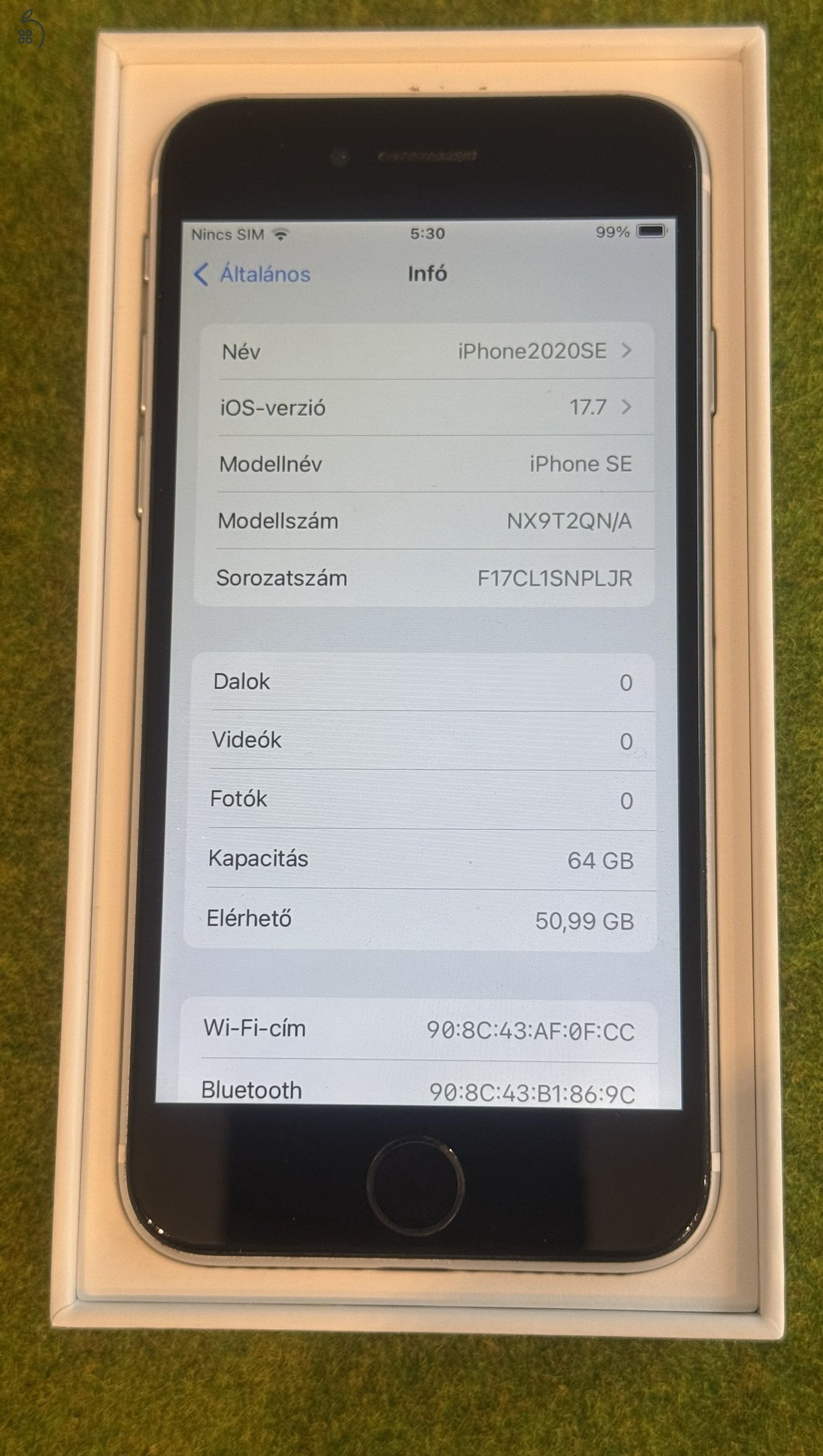 iPhone SE 2020 64GB fehér független szép karcmentes  állapotban eladó