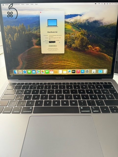 Macbook Air Retina 256 GB SSD / 16 GB RAM / Magyar billentyűzet