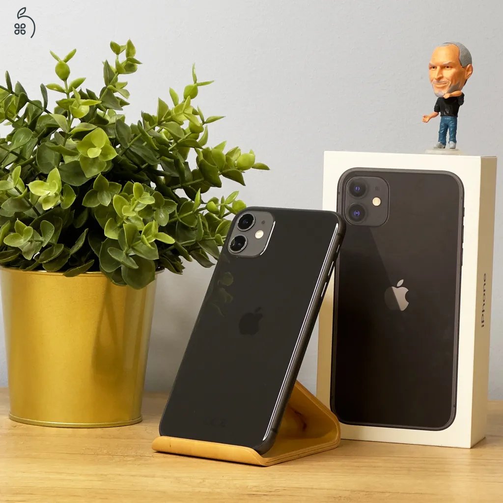 MacSzerez.com - iPhone 11 / 128GB / Kártyafüggetlen / Space Grey / Garancia! / Új akku!