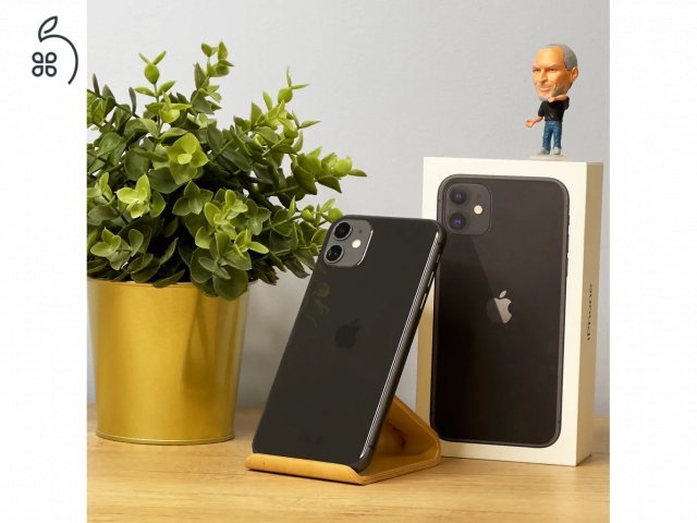 MacSzerez.com - iPhone 11 / 128GB / Kártyafüggetlen / Space Grey / Garancia! / Új akku!