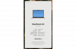 MacBook Air (M2, 2022) 13,6 hüvelykes ezüstszínben 512gb SSD 96 ciklus