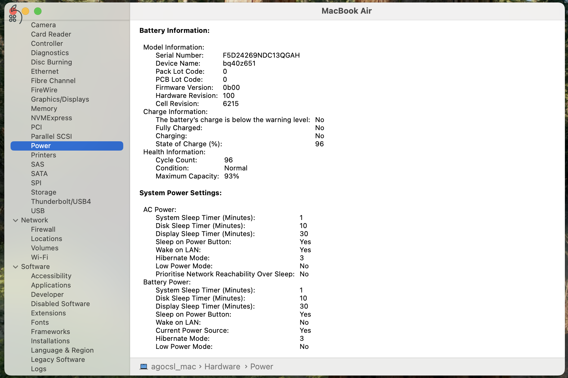 MacBook Air (M2, 2022) 13,6 hüvelykes ezüstszínben 512gb SSD 96 ciklus