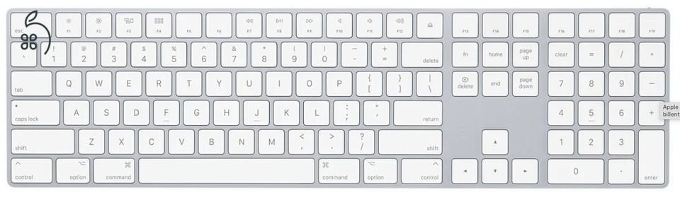 Apple Magic Keyboard numerikus billentyűzettel, ezüst - US