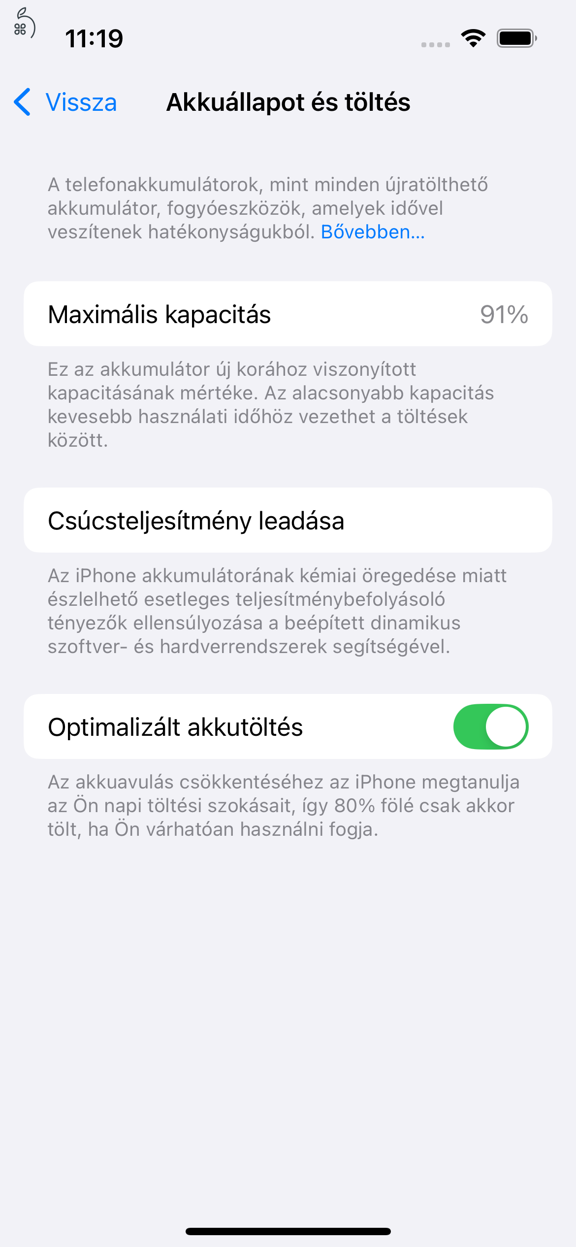 91%-os akksival, fekete iPhone 13, eredeti dobozában, tokkal és fóliával eladó