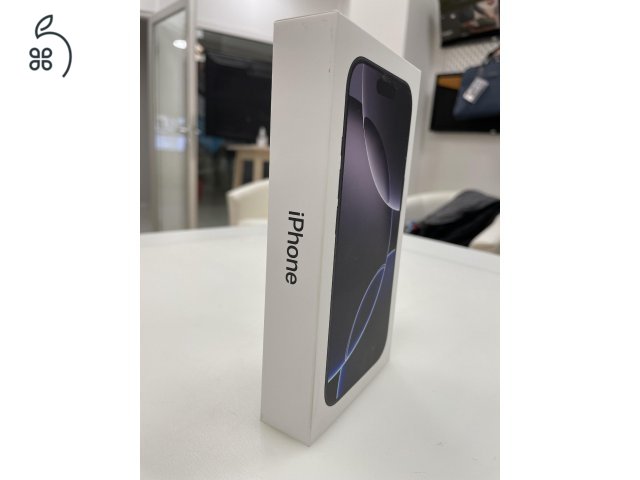 Új Bontatlan! iPhone 16 Pro 128GB Black Titanium 27%Áfás számla! + Beszámítás