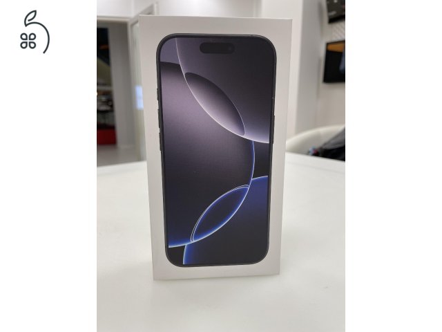 Új Bontatlan! iPhone 16 Pro 128GB Black Titanium 27%Áfás számla! + Beszámítás