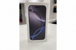 Új Bontatlan! iPhone 16 Pro 128GB Black Titanium 27%Áfás számla! + Beszámítás