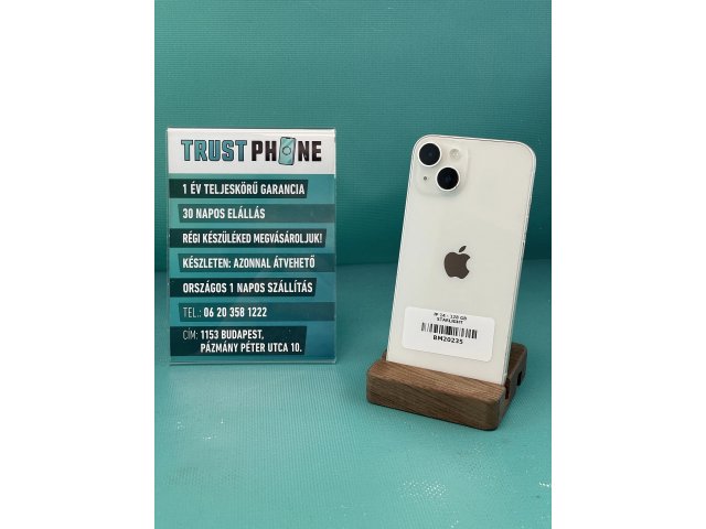 !! 1 ÉV GARANCIA !! iPhone 14 Starlight 128 GB – BM20235 – 100% AKKU