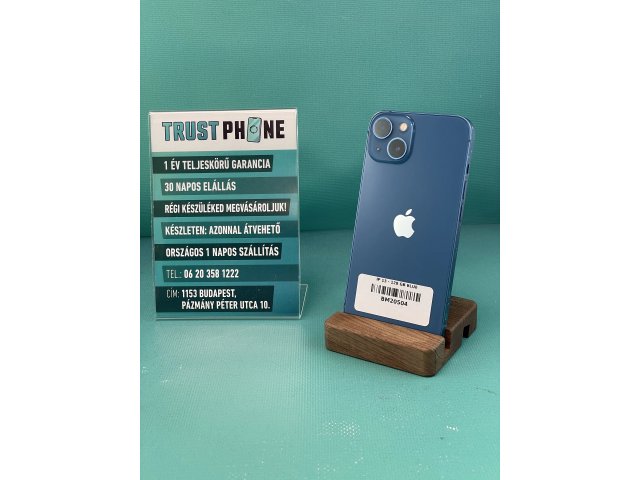 !! 1 ÉV GARANCIA !! iPhone 13 Blue 128 GB – BM20504 – 100% AKKU