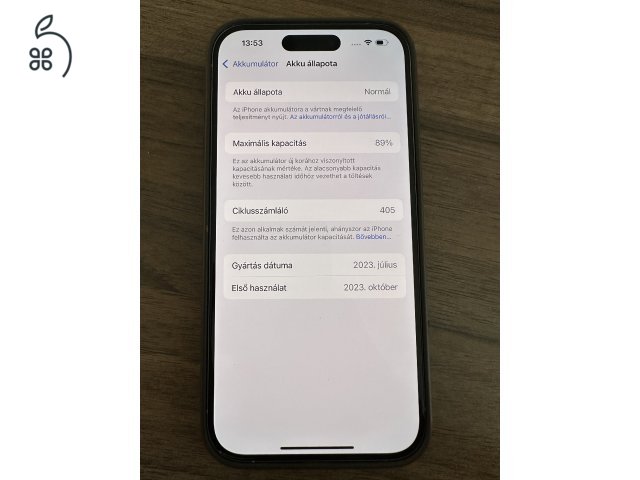 iPhone 15 Pro  256Gb, kártyafüggetlen, 27% áfás ár