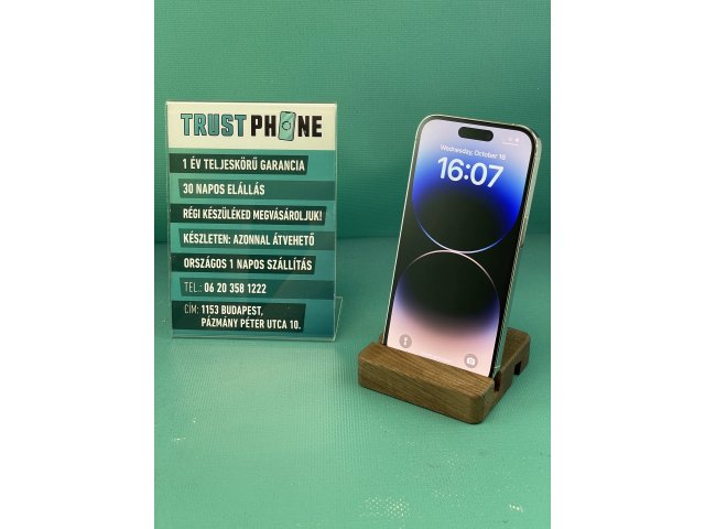 !! 1 ÉV GARANCIA !! iPhone 14 Pro Silver 256 GB – BM20583 – 100% AKKU