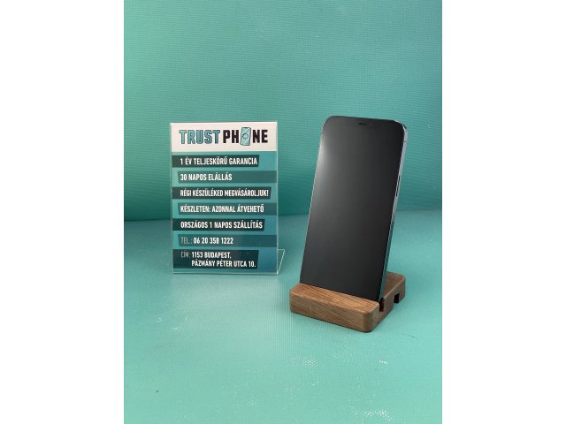 !! 1 ÉV GARANCIA !! iPhone 12 Pro Max Pacific Blue 128 GB – BM479 – 100% AKKU