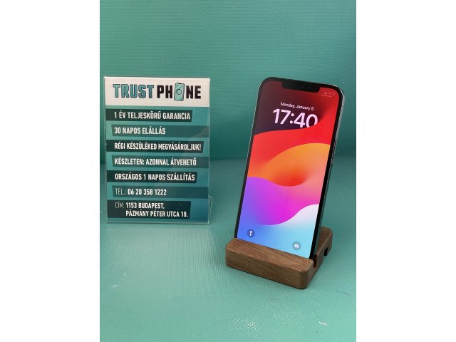 !! 1 ÉV GARANCIA !! iPhone 12 Pro Max Pacific Blue 128 GB – BM479 – 100% AKKU