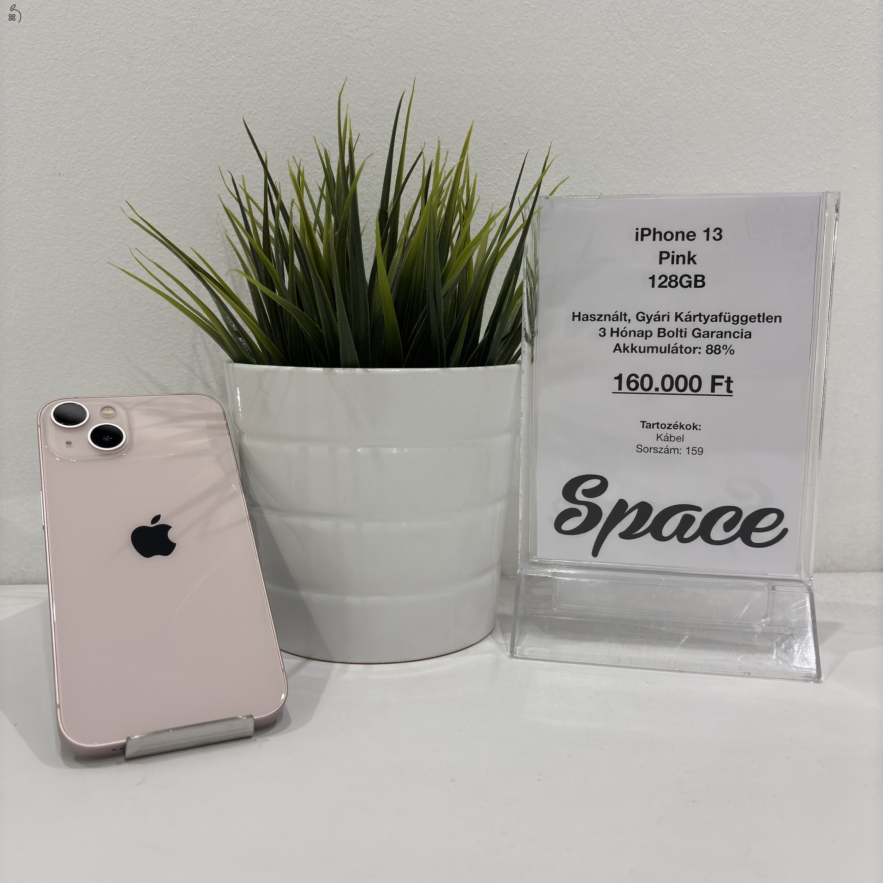 iPhone 13 / 128GB / Pink / Gyári kártyafüggetlen (159)