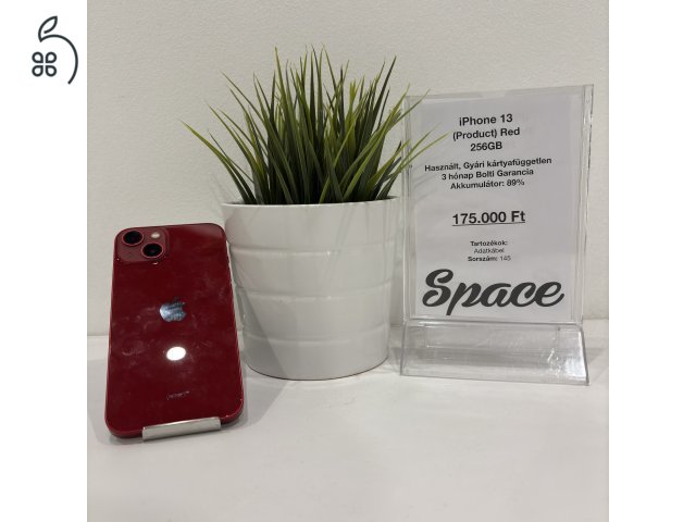 iPhone 13 / 256GB / (Product) Red / Gyári kártyafüggetlen (145)