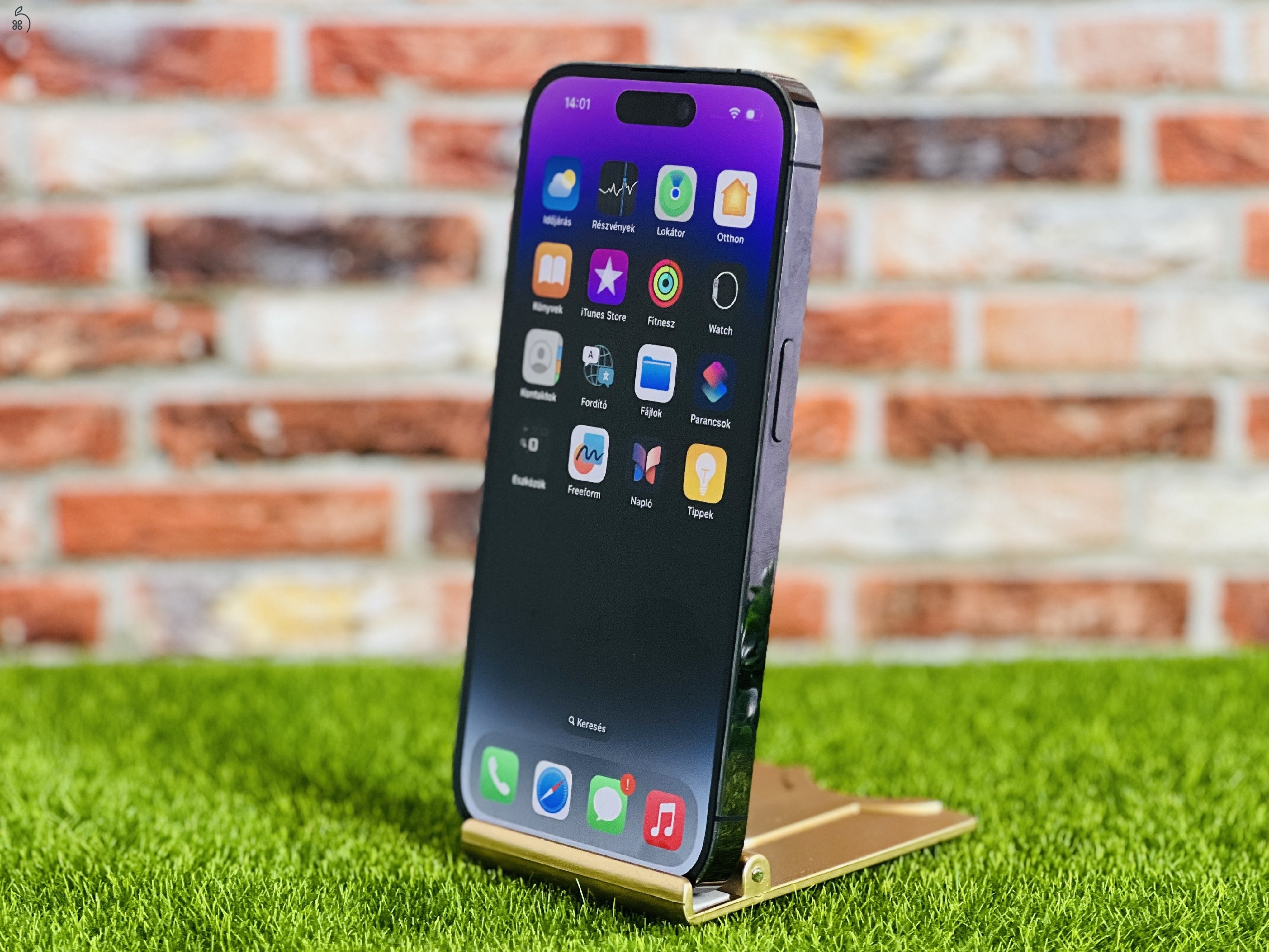 iPhone 14 Pro 128 GB Purple 100% aksi szép állapotú - 12 HÓ GARANCIA - 233