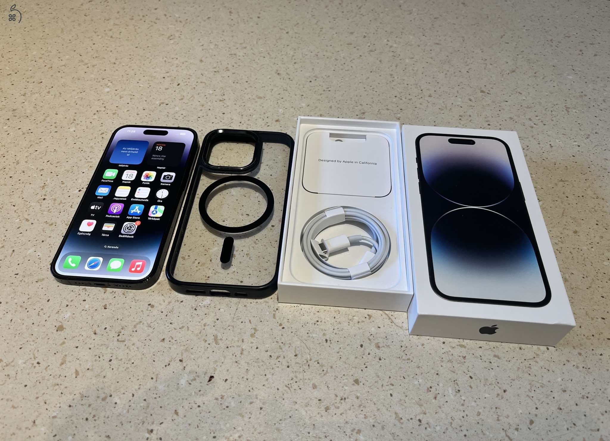 iPhone 14 Pro 128GB, karcmentes független magsafe tokkal