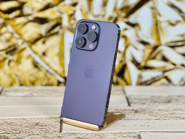 iPhone 14 Pro 128 GB Purple 100% aksi szép állapotú - 12 HÓ GARANCIA