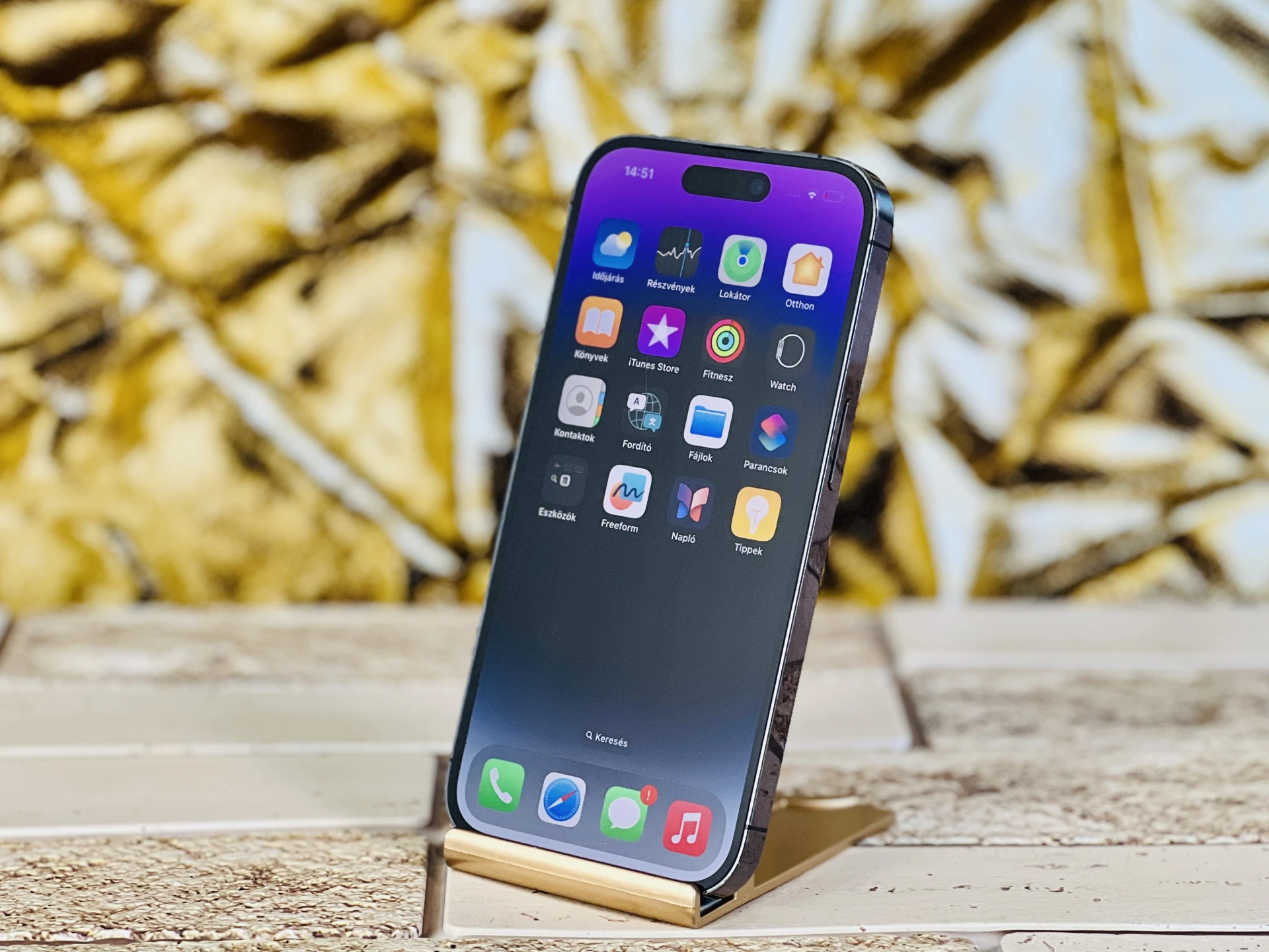 iPhone 14 Pro 128 GB Purple 100% aksi szép állapotú - 12 HÓ GARANCIA