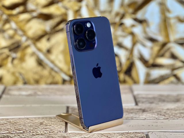 iPhone 14 Pro 128 GB Purple 100% aksi szép állapotú - 12 HÓ GARANCIA