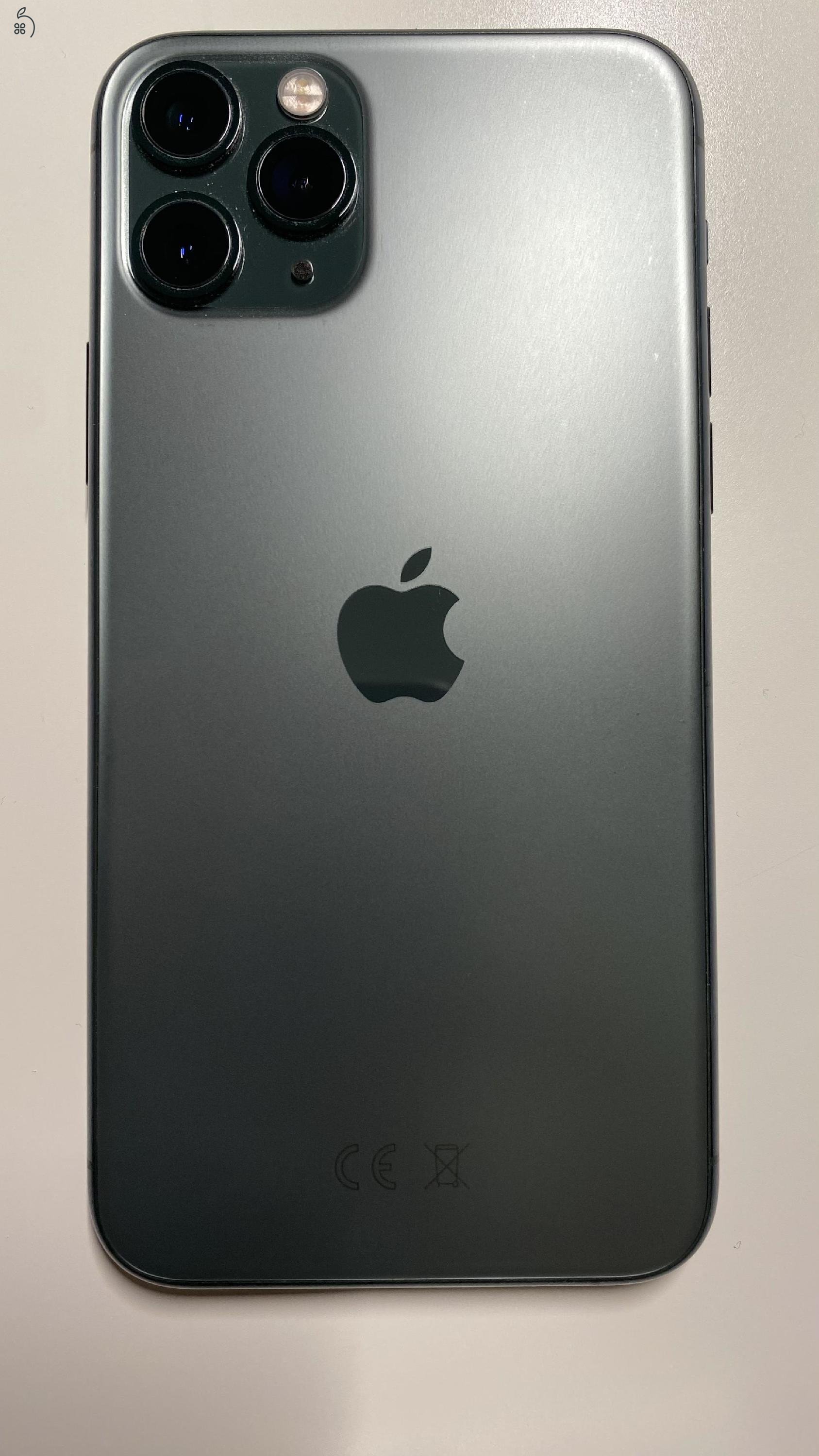 iPhone 11 Pro 64 Gb (éjzöld) eredeti dobozzal és töltővel, AJÁNDÉK üvegfóliákkal és tokkal