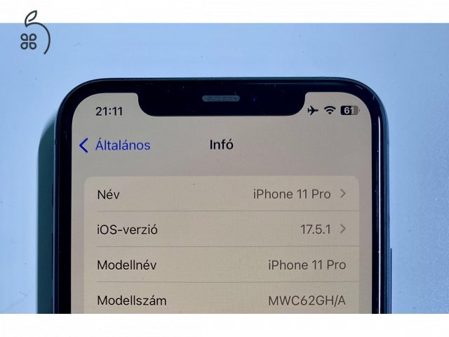 iPhone 11 Pro 64 Gb (éjzöld) eredeti dobozzal és töltővel, AJÁNDÉK üvegfóliákkal és tokkal